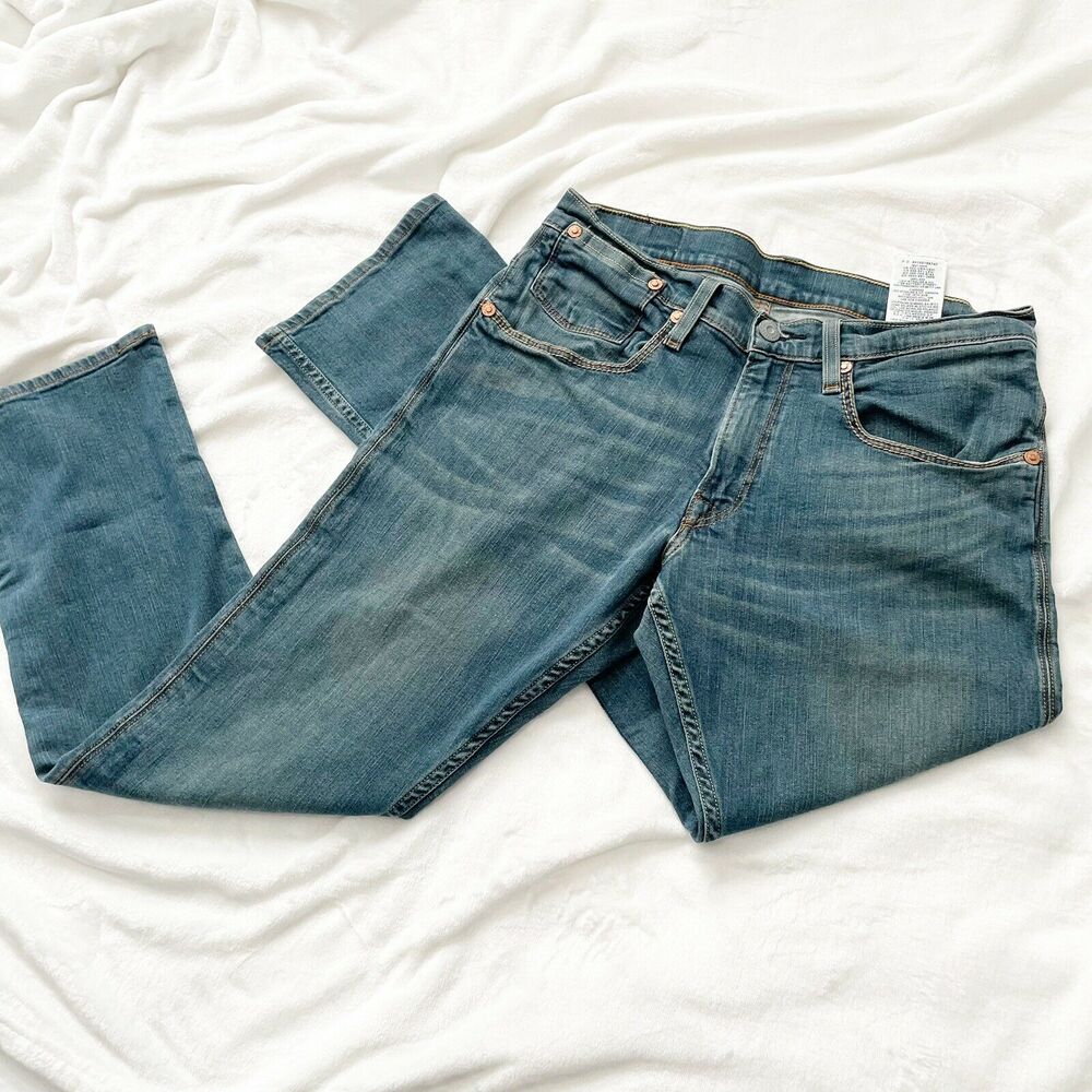 levis 514 slim straight 32x30 mens jeans blue denim